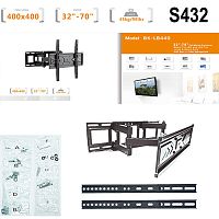 кронштейн для телевизора 32-70" t440 на стену наклонный для тв/монитора до 57кг  фото